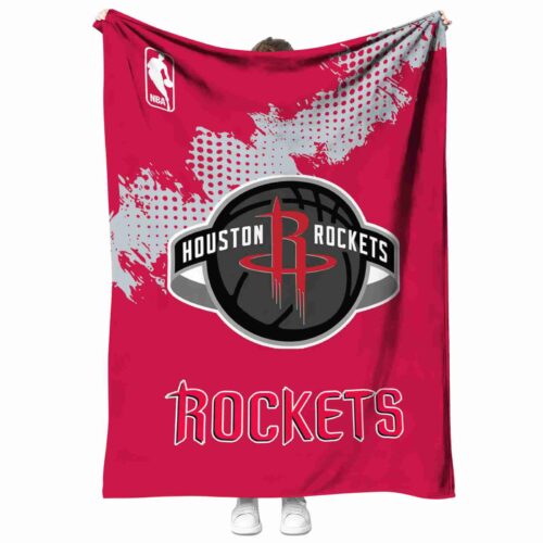 houston rockets grunge texture red blanket best selling