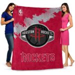 houston rockets grunge texture red blanket fashion forward