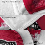 houston rockets grunge texture red blanket premium grade