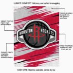 houston rockets paint streaks red white blanket best selling