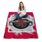houston rockets splatter effect red blanket high quality