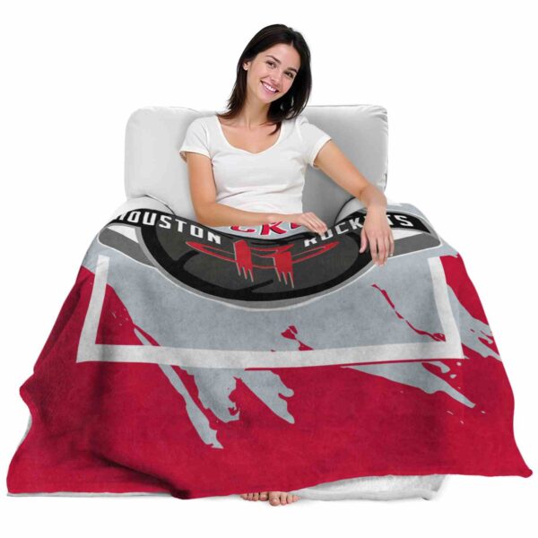 houston rockets splatter effect red blanket latest model