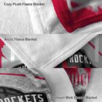 houston rockets splatter effect red blanket premium grade