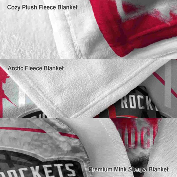 houston rockets splatter effect red blanket premium grade