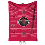 houston rockets striped pattern red blanket best selling