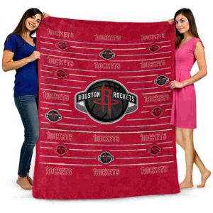 houston rockets striped pattern red blanket fashion forward