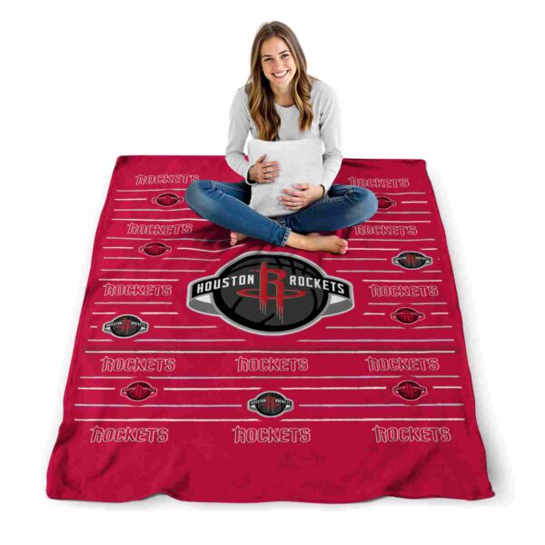 houston rockets striped pattern red blanket high quality