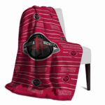 houston rockets striped pattern red blanket top rated