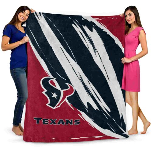 houston texans brushstrokes blue white blanket fashion forward