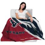 houston texans brushstrokes blue white blanket latest model