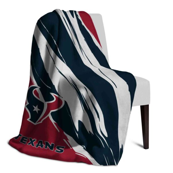 houston texans brushstrokes blue white blanket top rated