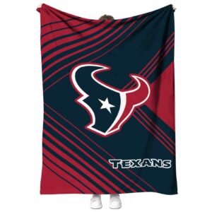 houston texans diagonal stripes blue blanket best selling