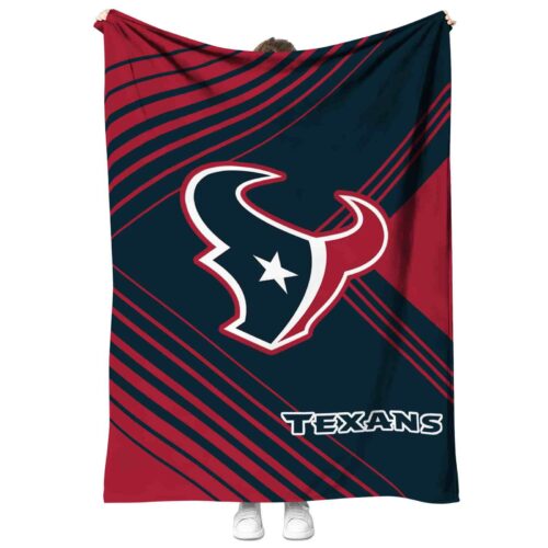 houston texans diagonal stripes blue blanket best selling