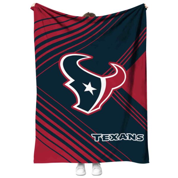 houston texans diagonal stripes blue blanket best selling