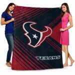 houston texans diagonal stripes blue blanket fashion forward