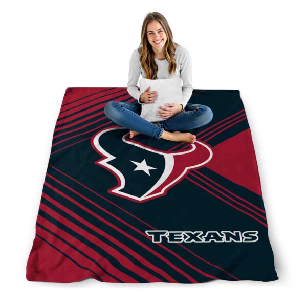 houston texans diagonal stripes blue blanket high quality