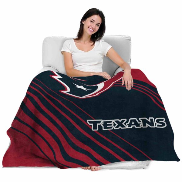 houston texans diagonal stripes blue blanket latest model