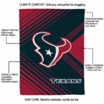 houston texans diagonal stripes blue blanket new arrival