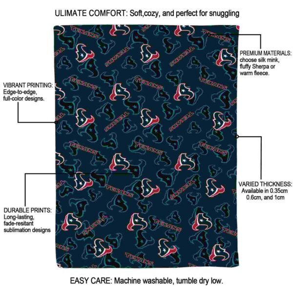 houston texans diehard fans blue blanket new arrival