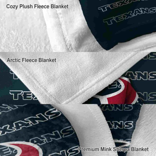 houston texans fan pride blue blanket premium grade