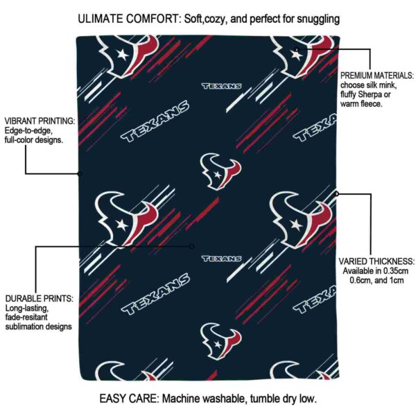 houston texans fan spirit blue blanket new arrival