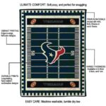 houston texans football field blue blanket best selling