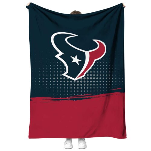 houston texans gradient dots blue blanket best selling