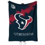houston texans grunge texture blue blanket best selling