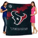 houston texans grunge texture blue blanket best selling