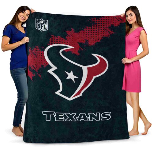 houston texans grunge texture blue blanket fashion forward