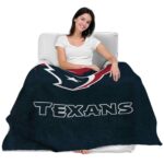 houston texans grunge texture blue blanket best selling