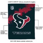 houston texans grunge texture blue blanket best selling