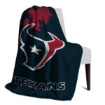 houston texans grunge texture blue blanket best selling