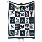 houston texans mickey minnie blue white blanket best selling