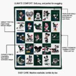 houston texans mickey minnie blue white blanket new arrival