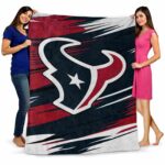 houston texans paint streaks blue white blanket fashion forward