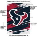 houston texans paint streaks blue white blanket new arrival