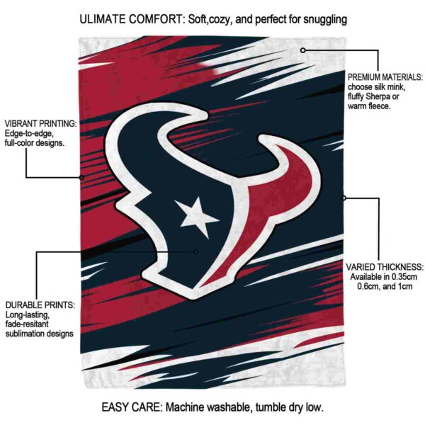 houston texans paint streaks blue white blanket new arrival