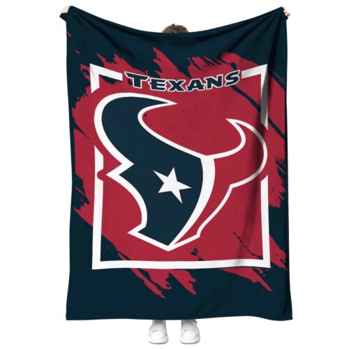 houston texans splatter effect blue blanket best selling