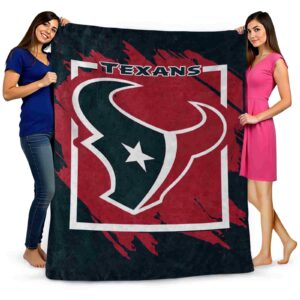 houston texans splatter effect blue blanket fashion forward