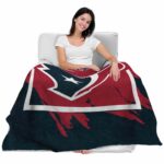 houston texans splatter effect blue blanket best selling