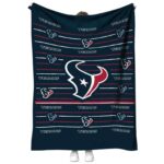 houston texans striped pattern blue blanket best selling