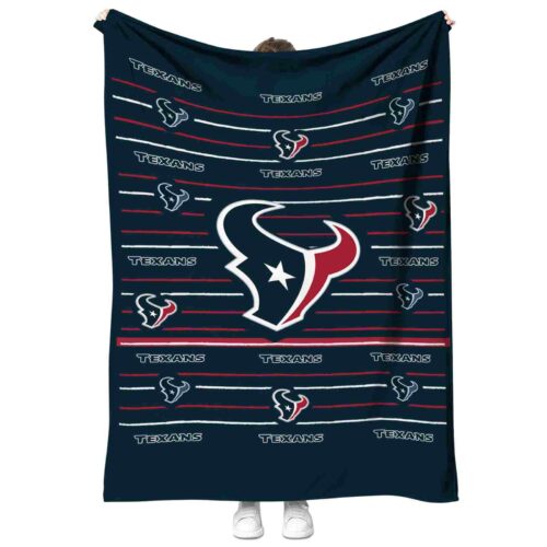 houston texans striped pattern blue blanket best selling