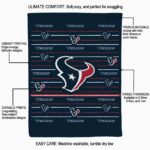 houston texans striped pattern blue blanket best selling