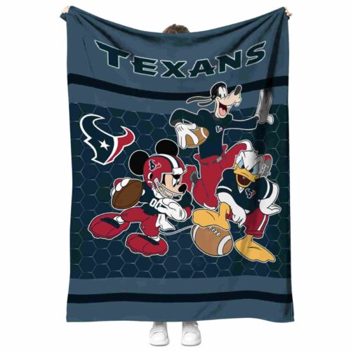 houston texans three musketeers blue blanket best selling