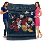 houston texans three musketeers blue blanket best selling