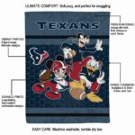 houston texans three musketeers blue blanket best selling
