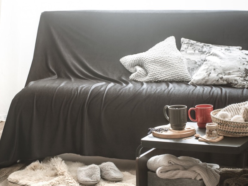 How To Put A Throw On A Couch - The Waterfall Way For Large Blankets