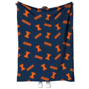 illinois fighting illini diehard fans blue blanket best selling