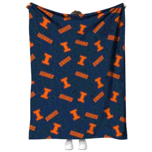 illinois fighting illini diehard fans blue blanket best selling